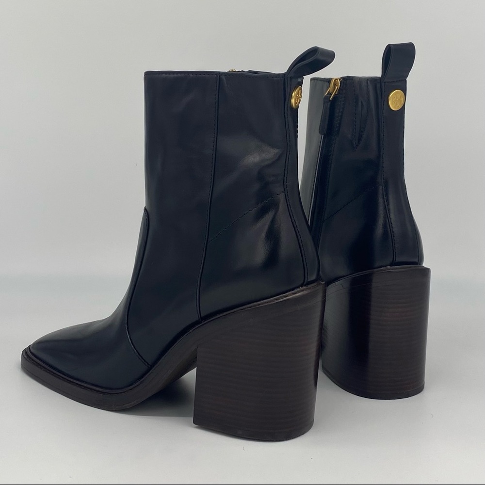 Tory Burch Heeled Ankle Boot in Perfect Black NWOT - Picture 5 of 14